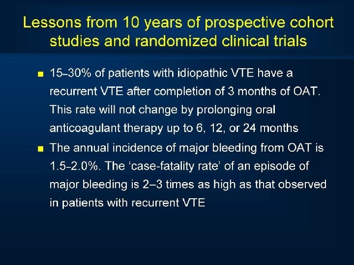 Lessons from 10 years of prospective cohort studies and randomized clinical trials 