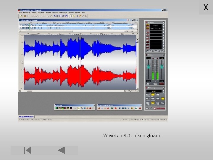 X Wave. Lab 4. 0 – okno główne 