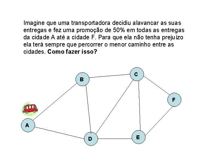 Imagine que uma transportadora decidiu alavancar as suas entregas e fez uma promoção de