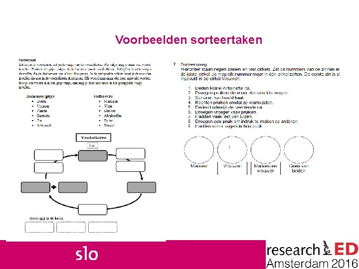 Voorbeelden sorteertaken 