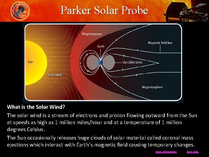 Parker Solar Probe What is the Solar Wind? The solar wind is a stream