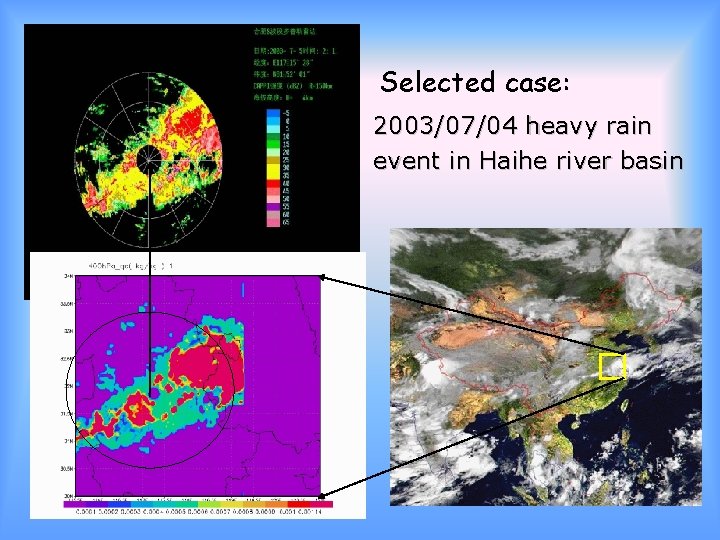 Selected case: 2003/07/04 heavy rain event in Haihe river basin 