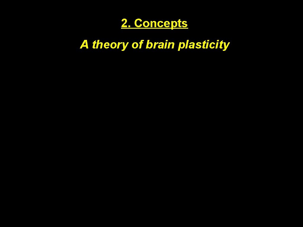 2. Concepts A theory of brain plasticity 