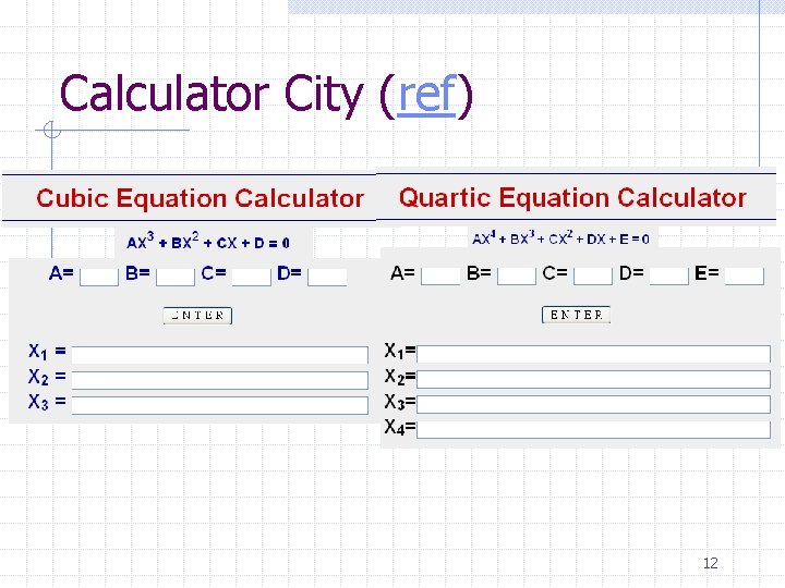 Calculator City (ref) 12 