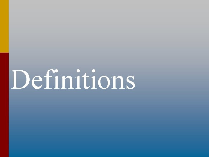 Definitions 