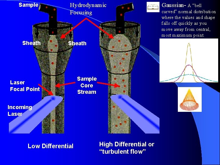 Sample Sheath Hydrodynamic Focusing Sheath Laser Focal Point Sample Core Stream Incoming Laser Low