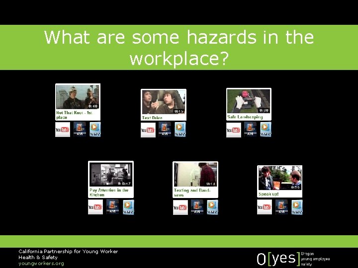 What are some hazards in the workplace? California Partnership for Young Worker Health &