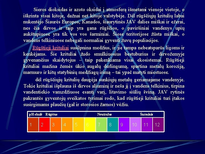 Sieros dioksidas ir azoto oksidai į atmosferą išmetami vienoje vietoje, o iškrinta visai kitoje,