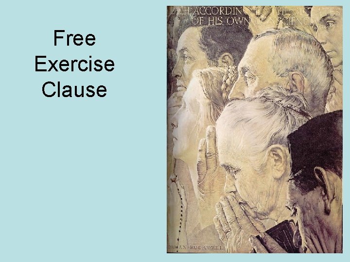 Free Exercise Clause 
