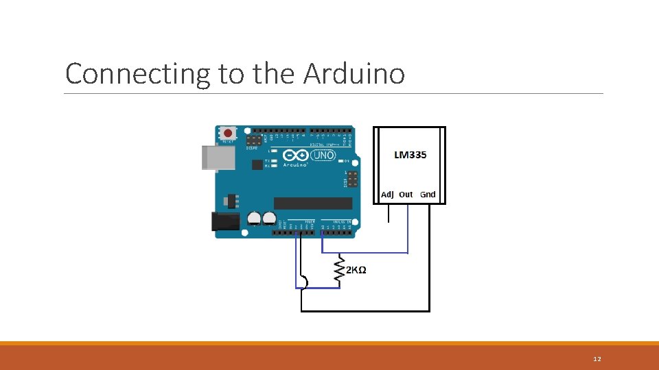 Connecting to the Arduino 12 