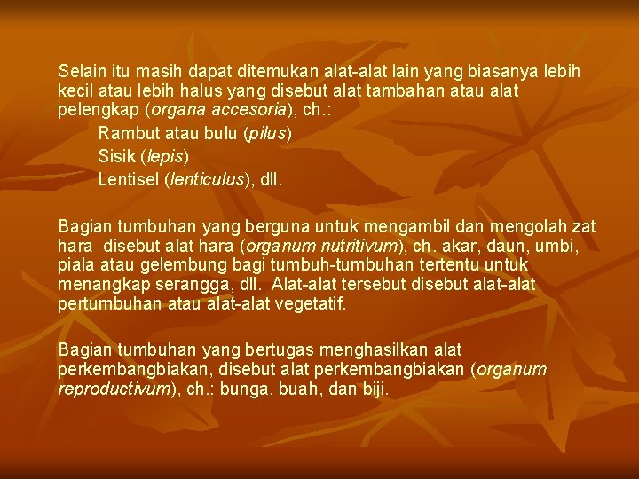 Selain itu masih dapat ditemukan alat-alat lain yang biasanya lebih kecil atau lebih halus