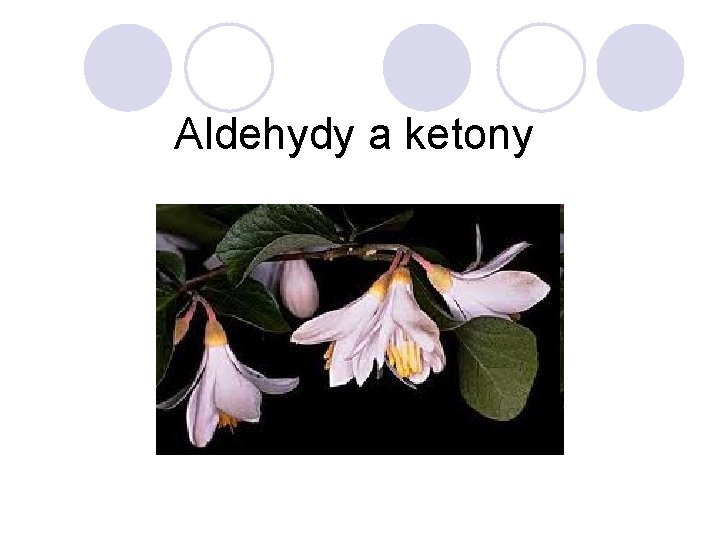 Aldehydy a ketony Aldehydy a ketony