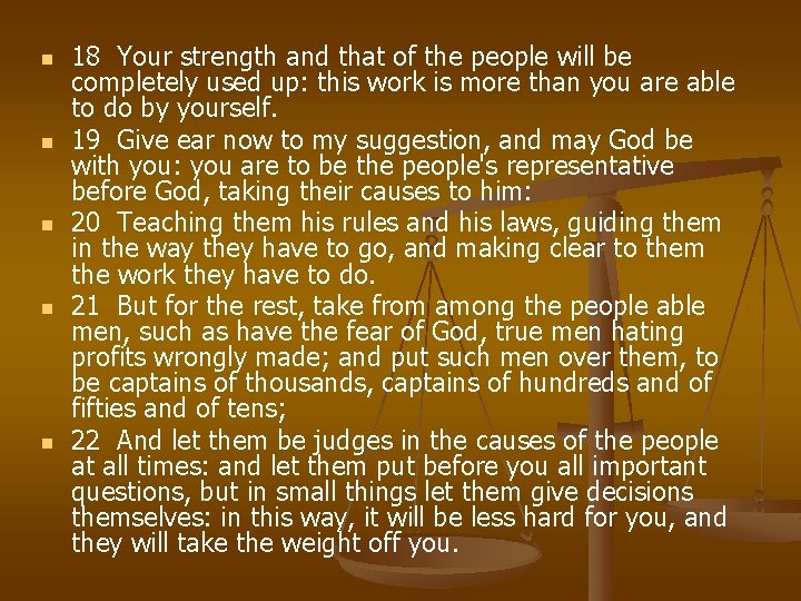 n n n 18 Your strength and that of the people will be completely