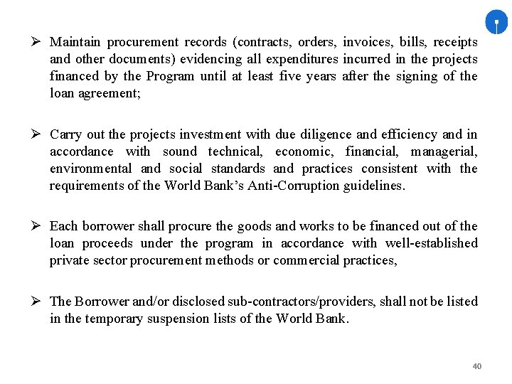  Maintain procurement records (contracts, orders, invoices, bills, receipts and other documents) evidencing all