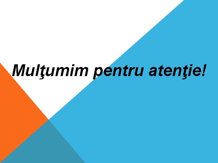 Mulţumim pentru atenţie! 