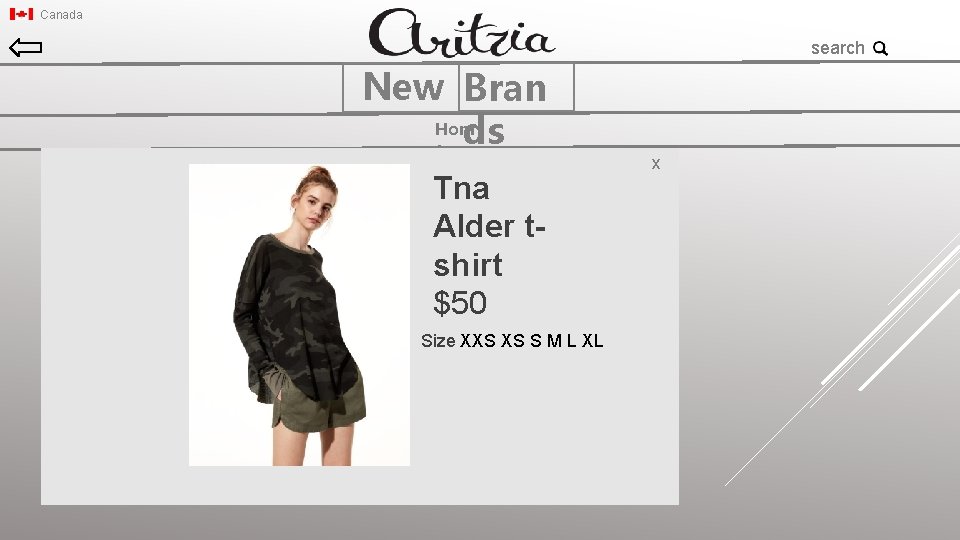 Canada search New Bran Hom ds e Tna Alder tshirt $50 Size XXS XS