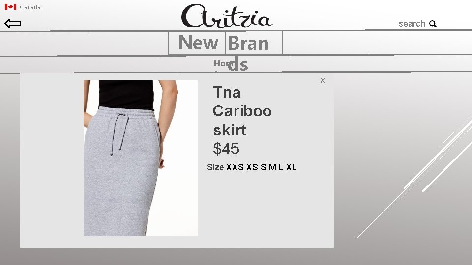 Canada search New Bran Hom ds e Tna Cariboo skirt $45 Size XXS XS