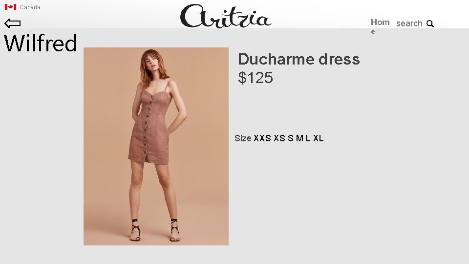 Canada Wilfred New Bran Hom Ducharme dress ds e $125 Size XXS XS S