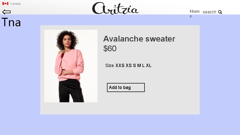 Canada Tna New Bran Hom ds e Avalanche sweater $60 Size XXS XS S