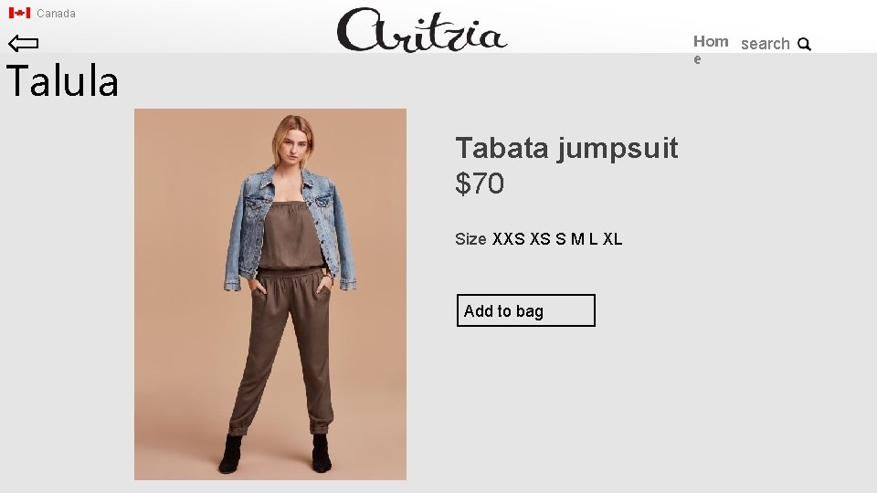 Canada Talula New Bran Hom ds e Tabata jumpsuit $70 Size XXS XS S