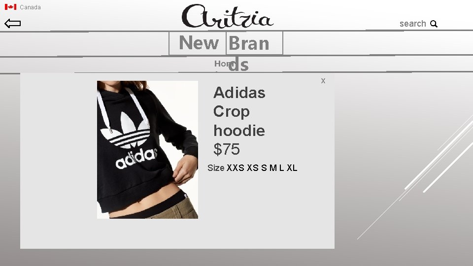 Canada search New Bran Hom ds e Adidas Crop hoodie $75 Size XXS XS