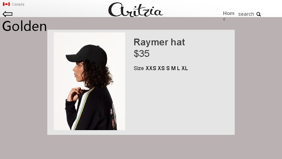 Canada Golden New Bran Hom ds e Raymer hat $35 Size XXS XS S