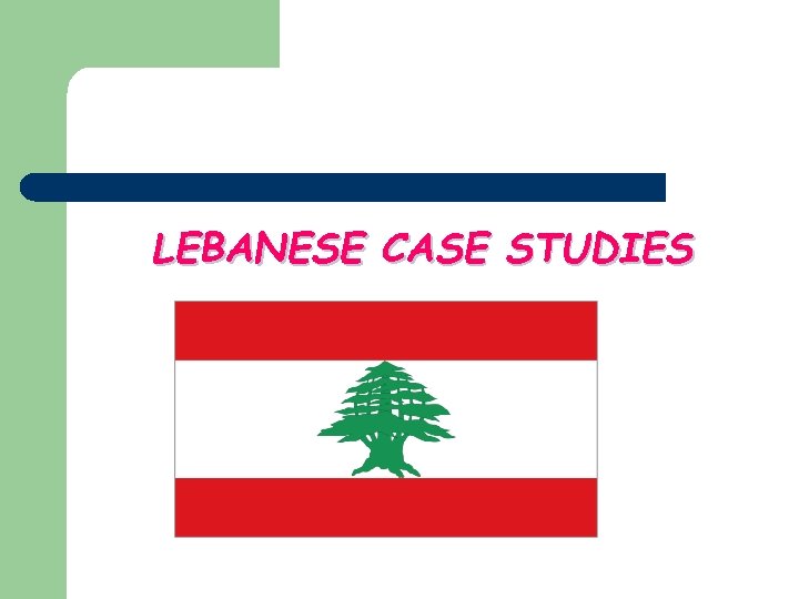 LEBANESE CASE STUDIES 