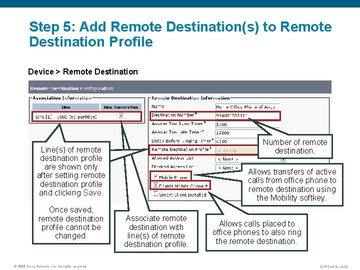 Step 5: Add Remote Destination(s) to Remote Destination Profile Device > Remote Destination Number