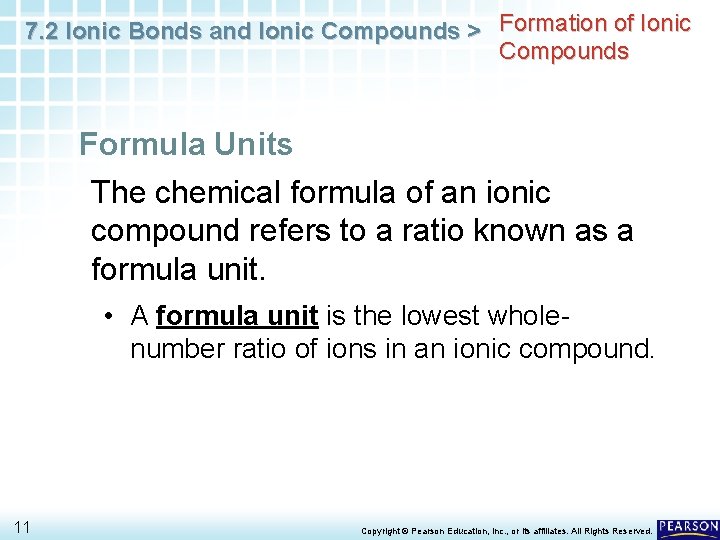 7. 2 Ionic Bonds and Ionic Compounds > Formation of Ionic Compounds Formula Units