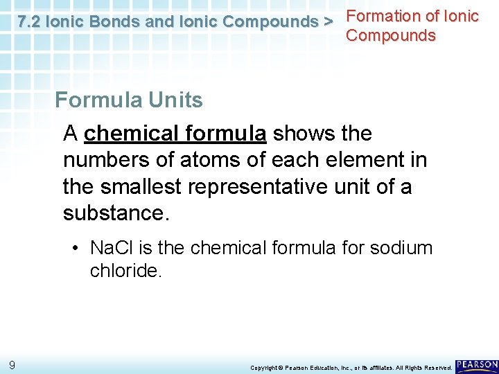 7. 2 Ionic Bonds and Ionic Compounds > Formation of Ionic Compounds Formula Units