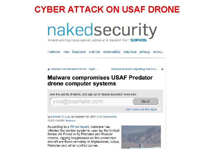 CYBER ATTACK ON USAF DRONE 
