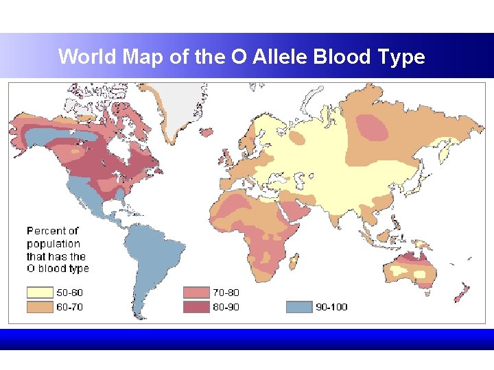 World Map of the O Allele Blood Type 