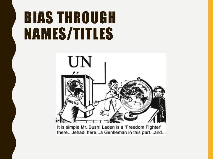 BIAS THROUGH NAMES/TITLES 