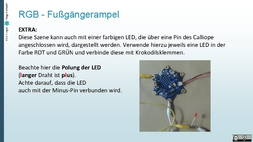 RGB - Fußgängerampel EXTRA: Diese Szene kann auch mit einer farbigen LED, die über