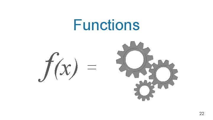 Functions f(x) = 22 