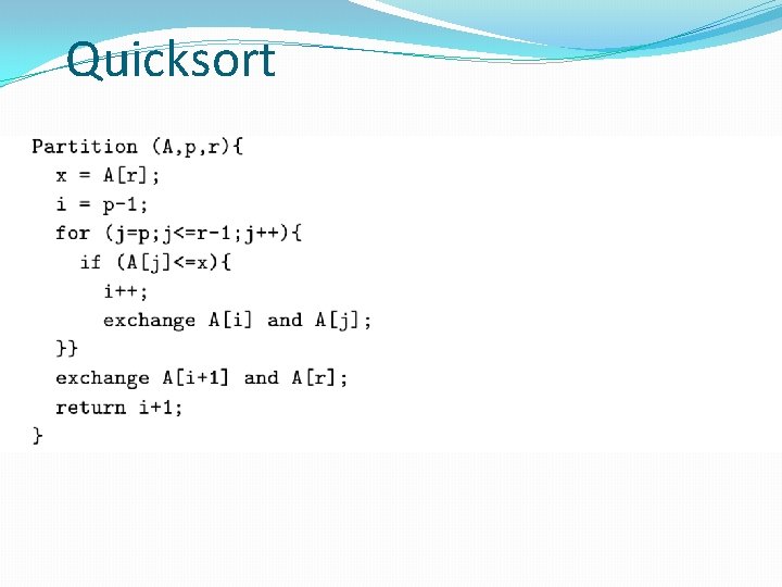 Quicksort 