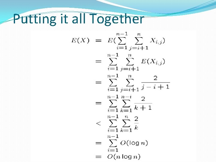 Putting it all Together 