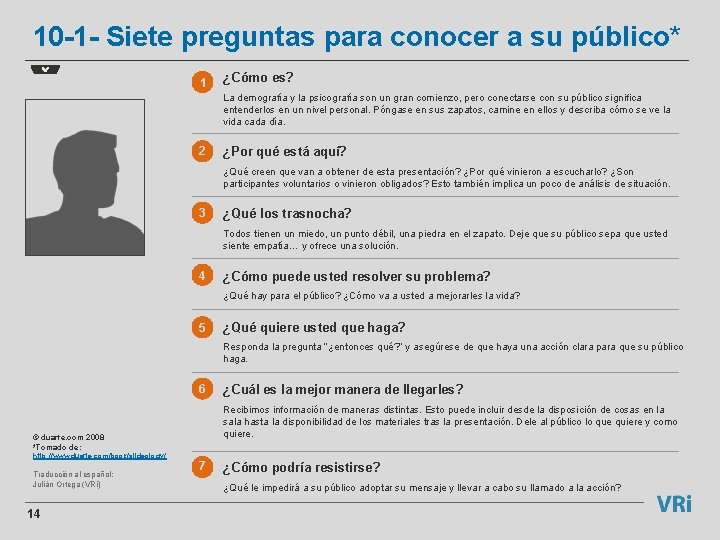 10 -1 - Siete preguntas para conocer a su público* 1 ¿Cómo es? La