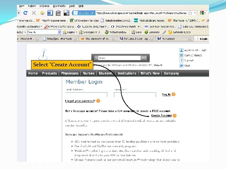 Select “Create Account” 