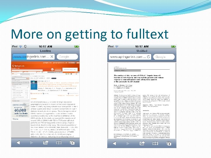 More on getting to fulltext 