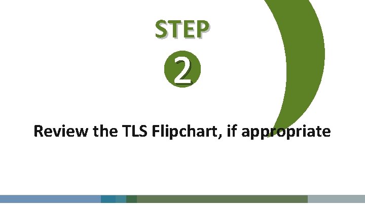 STEP 2 Review the TLS Flipchart, if appropriate 