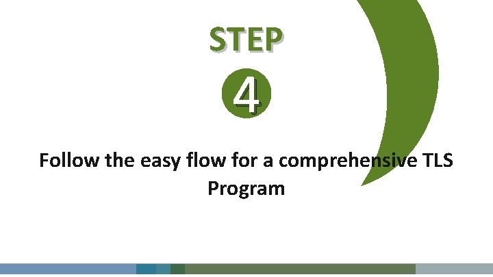 STEP 4 Follow the easy flow for a comprehensive TLS Program 