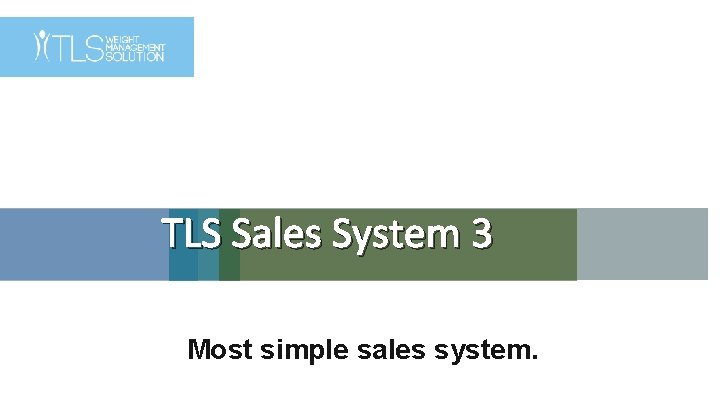 TLS Sales System 3 Most simple sales system. 