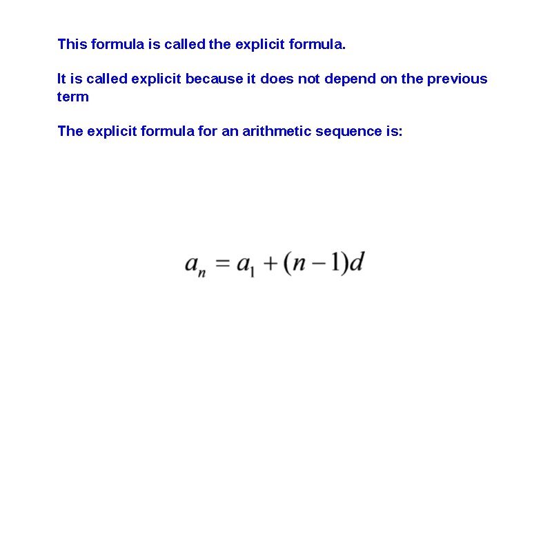 This formula is called the explicit formula. It is called explicit because it does