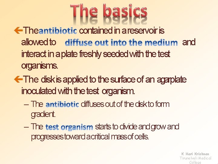  The contained in areservoir is allowed to and interact in aplate freshly seeded