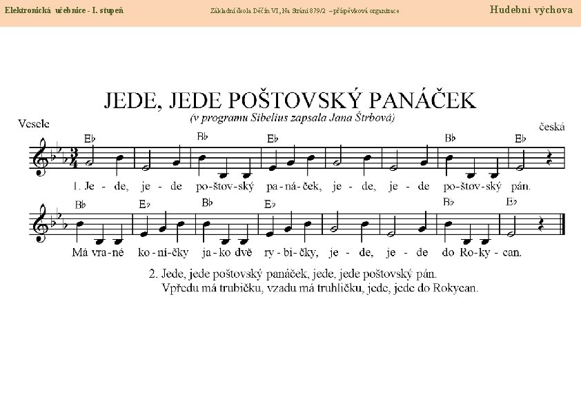 Elektronická učebnice - I. stupeň Základní škola Děčín VI, Na Stráni 879/2 – příspěvková