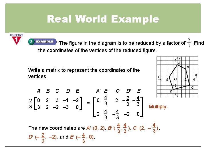 Real World Example 2 The figure in the diagram is to be reduced by