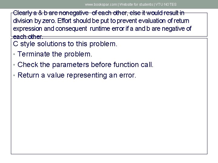 www. bookspar. com | Website for students | VTU NOTES Clearly a & b