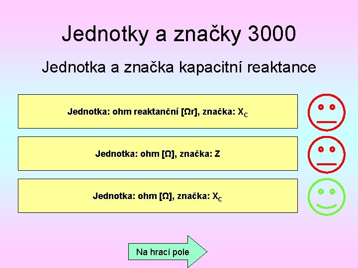 Jednotky a značky 3000 Jednotka a značka kapacitní reaktance Jednotka: ohm reaktanční [Ωr], značka: