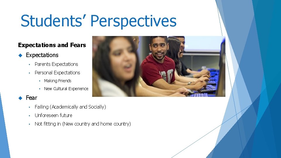 Students’ Perspectives Expectations and Fears Expectations • Parents Expectations • Personal Expectations • Making